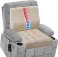 baibu Memory Foam Recliner Cushions with Lumbar Support Pillow Set for Elderly, 20x20x5 Inch Dual-Layer Design Non-Slip Recliner Seat Cushion & Back Support Pillow for Reduce Hip & Lumbar Pain, Beige by baibu
