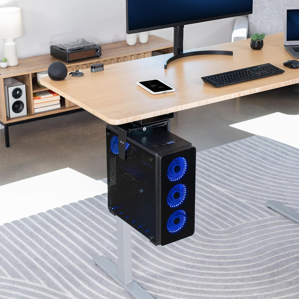 VIVO Black Under Desk and Wall Office PC Mount, MOUNT-PC01-SB - Image 6