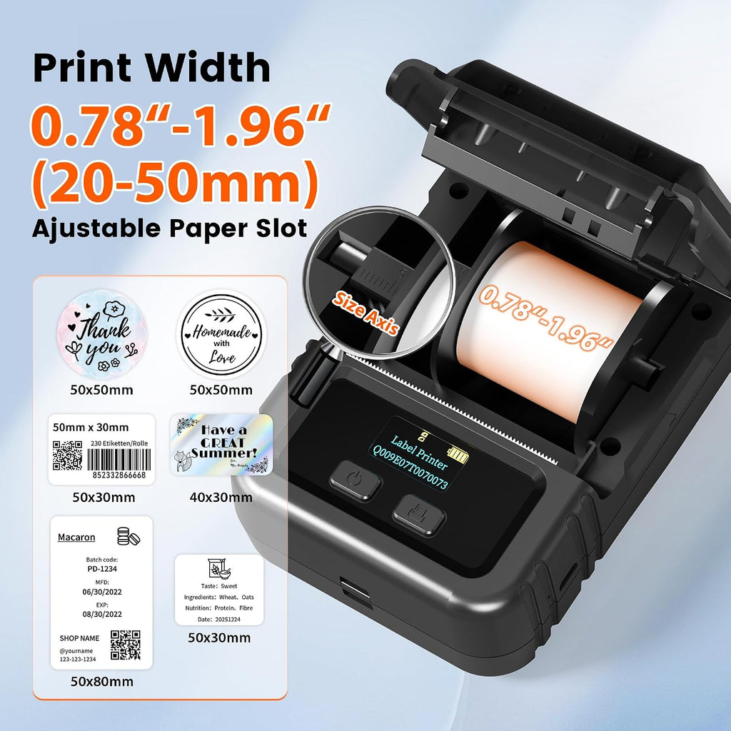 Phomemo M120 Bluetooth Label Maker, Thermal Barcode Printer with App - Image 3
