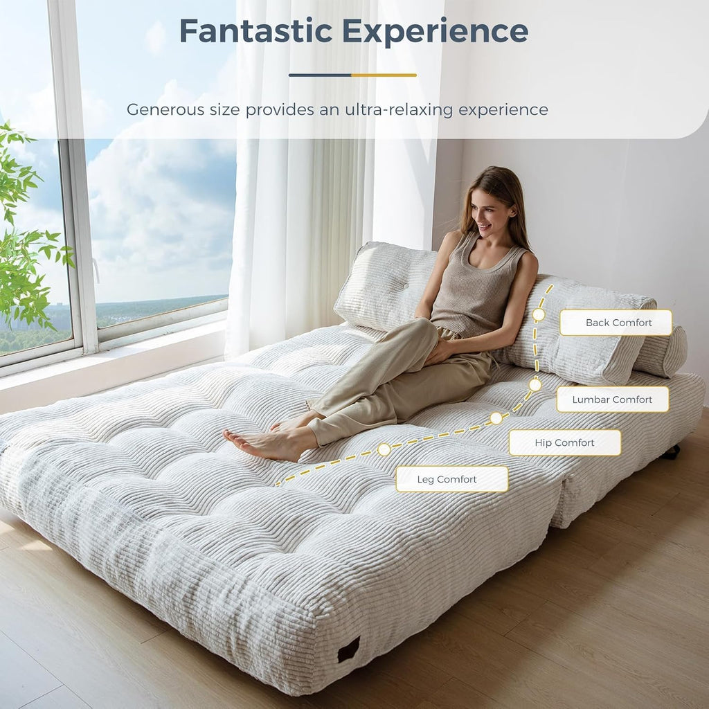 MAXYOYO Folding Sofa Bed, Convertible Chair Bed with Pillow - Image 5