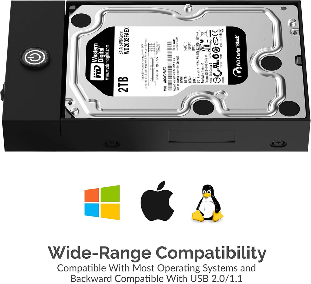 SABRENT USB 3.0 Hard Drive Enclosure, 2.5/3.5in SATA HDD/SSD (EC-KSL3) - Image 7