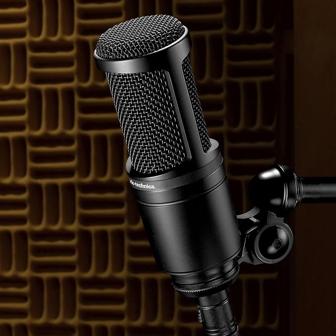 Audio-Technica AT2020 Cardioid Condenser Studio XLR Microphone, Ideal for Project/Home Studio Applications, Black | Project/Home Studio Applications, Black - Image 5