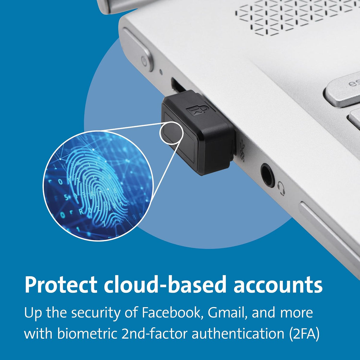 Kensington VeriMark Gen1 USB-A Fingerprint Key Reader - Windows Hello, Anti-Spoofing (K67977WW) - Image 4