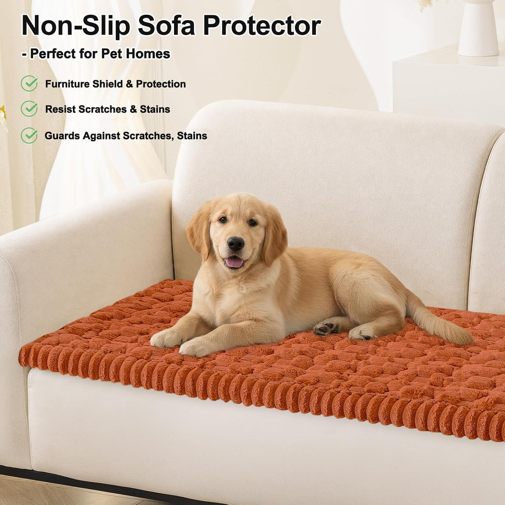 Smiry Fall Couch Cover for Dogs, Non Slip Fuzzy Pet Sofa Protector Washable - Image 10