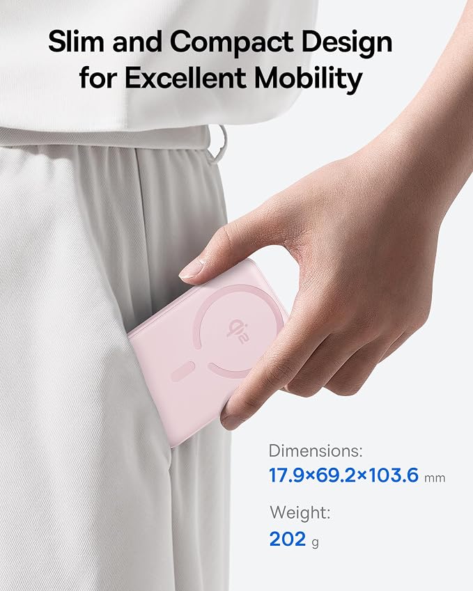 Baseus for MagSafe Portable Charger, Qi2 Certified 15W Wireless Magnetic Power Bank 10000mAh with USB-C Cable 22.5W PD Charging, Battery Pack Compatible with iPhone 17/16/15/14/13 Pro/Pro Max Series - Image 3