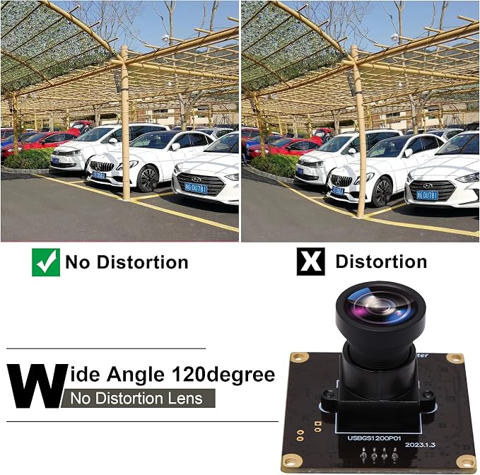 ELP High Speed Wide Angle Global Shutter USB Camera Module for Computer 1080P Mini UVC USB2.0 Webcam Board with 120degree No Distortion Lens AR0234 High Frame 90fps Web PC Camera Board for Laptop - Image 5
