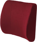 DMI Lumbar Support Pillow for Chair to Assist with Back Support with Removable Washable Cover and Firm Insert to Ease Lower Back Pain while Improving Posture,14 x 13 x 5,Contoured Foam,Elite,Burgundy by DMI