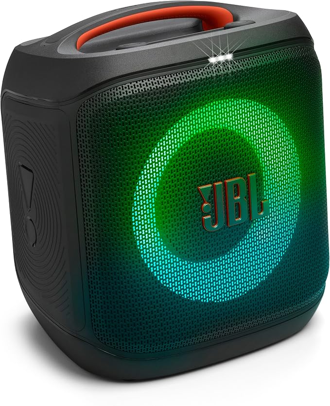 JBL PartyBox Encore Essential 2 Portable Speaker, AI Sound Boost - Black | Dynamic Lightshow, up to 15 Hour Battery, Mic And Guitar Inputs, Auracast Stereo Link, App Control, Splash Proof by JBL