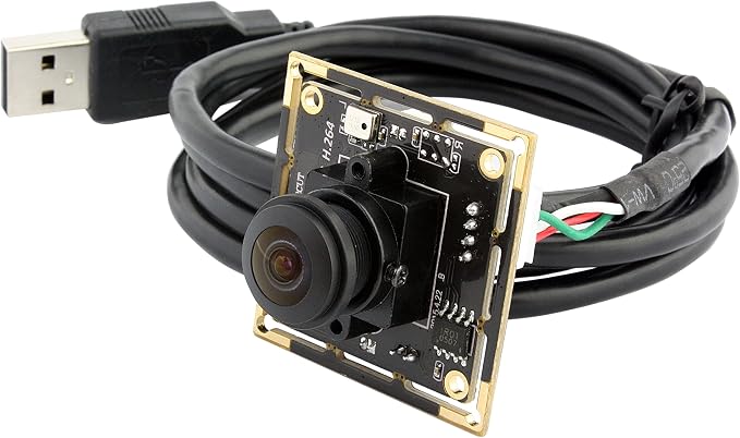 ELP H.264 1080P USB Camera Module with Microphone Wide Angle Fisheye Webcam | 180degree FHD PC Camera for Computer, UVC USB2.0 Lightburn Camera for Laser, Home Security, Embedded Machine Vision, Robotics - Image 2