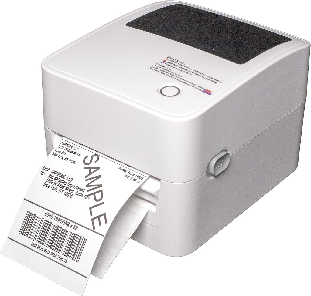 Arkscan 2054K-AP Auto Peel Shipping Label Printer, Separate Label from Backsheet Automatically, Print on Windows Mac Chromebook on USB, Wireless When Connect to Bluetooth-Enabled Windows iOS Android by Arkscan