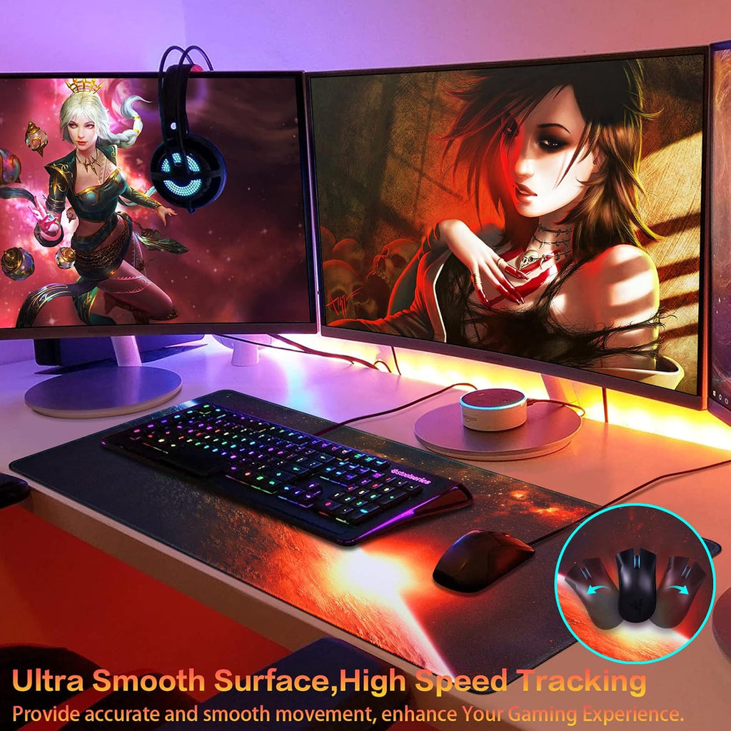 Canjoy Gaming Mouse Pad, 31.5x15.7in Large Mouse Pads for Desk Keyboard Pad - Image 3