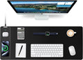 Mouse Pad with Wireless Charging, Large Desk Mat for Gaming, 31.5"x11.8" | Ultra-Smooth Surface, Non-Slip Rubber Base, Waterproof Computer Keyboard Pad for Gamer, Desk, Office, PC, Laptop, Black by ExtreLife