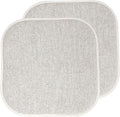 Sweet Home Collection Chair Cushion Memory Foam Pads Honeycomb Pattern Slip Non Skid Rubber Back Rounded Square 16" x 16" Seat Cover, 2 Pack, Alexis Cream/Brown by SweetHomeCollection