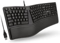 X9 Wired Ergonomic Keyboard with Cushioned Wrist Rest - Type Comfortably Longer - USB Wired Split Keyboard for Laptop, PC & Chrome Computer with 110 Ergo Keys & 5ft Cable by X9Performance