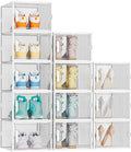 SIMPDIY XL Clear Shoe Storage Boxes, Stackable Shoe Organizer for Closet | 12 Pack, for Size 13, Magnetic Door, Aromatherapy Stick, Plastic, Shoe Rack for Closet, Entryways, Under-bed Storage by DecorateYourHome