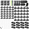 Gaming Desk Cable Management Kit 114PCS — 360° Spring Clips, Heavy-Duty Power Strip Holder, Reusable Cable Ties & Labels | Battlestation Organizer for Gamers & Streamers by Unknown