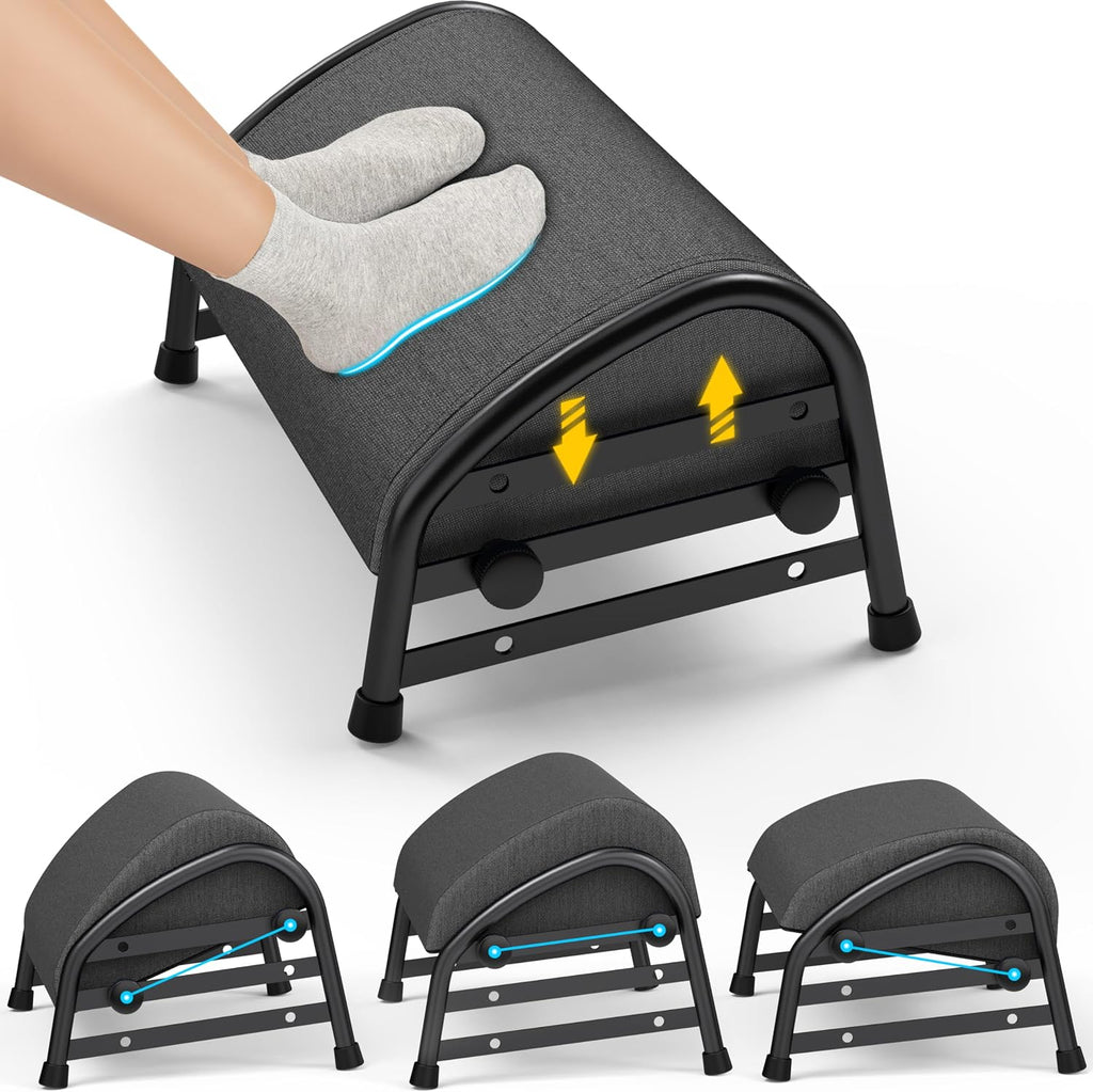 YEASHEIN Adjustable Foot Rest for Under Desk at Work, Ergonomic Foot Stools by YEASHEIN