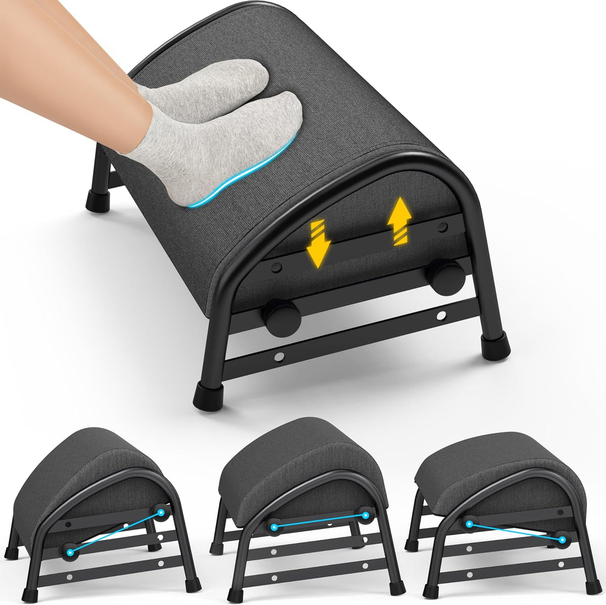 YEASHEIN Adjustable Foot Rest for Under Desk at Work, Ergonomic Foot Stools by YEASHEIN