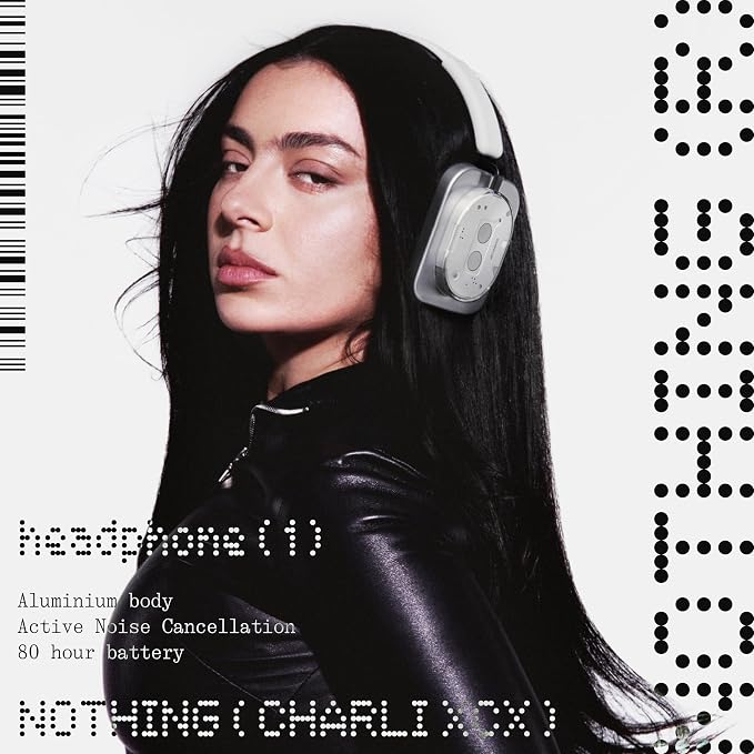 Nothing Headphone (1) Hybrid Active Noise Cancelling Headphones, Wireless Over-Ear Headphones with 6 Mics, 80Hrs Playtime, Hi-Res Audio, KEF-Tuned, Spatial Sound, Comfort Fit & Fast Charging White - Image 2