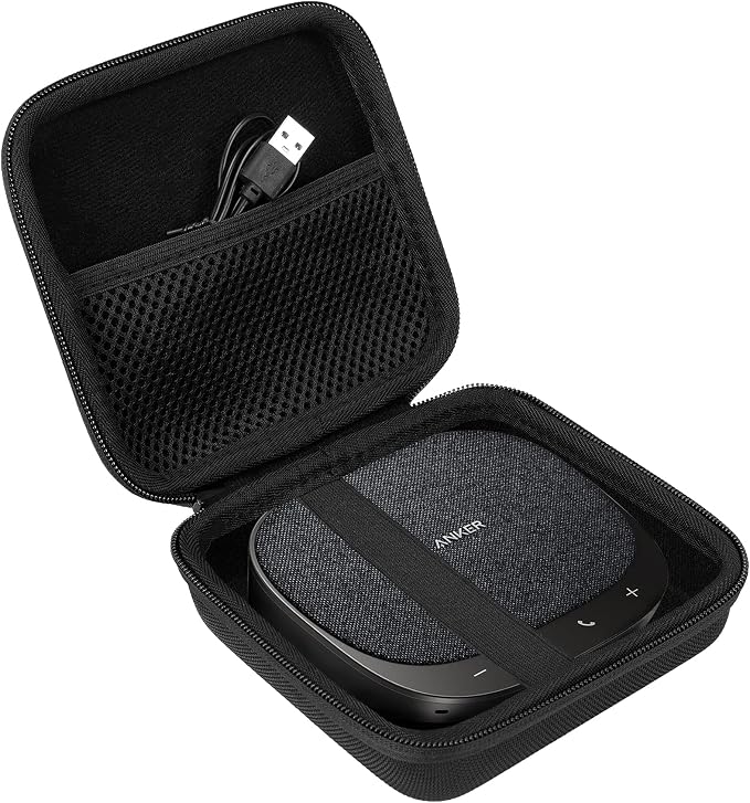 Khanka Hard Carrying Case Replacement for Anker PowerConf S330 USB Speakerphone, Conference Microphone for Home Office (Case Only) by khanka