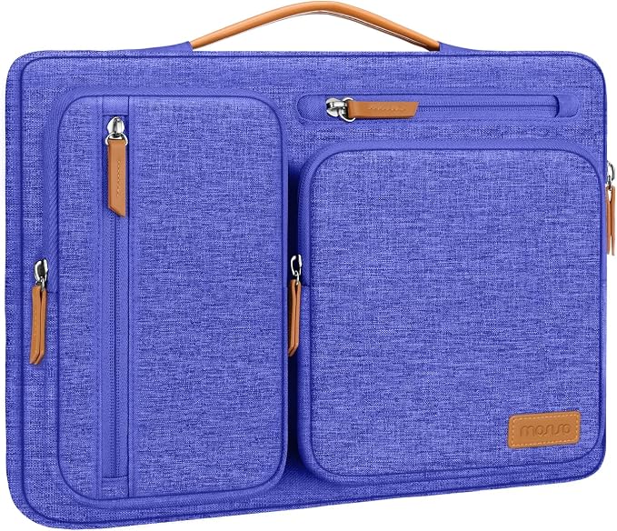 MOSISO 360 Protective Laptop Case 13.3 inch, 13-13.3 inch Laptop Sleeve | Compatible with MacBook Air/Pro 13 / Pro 14,HP Dell Acer ASUS, Side Open Carrying Case with 4 Zipper Pockets, Royal Blue by MOSISO
