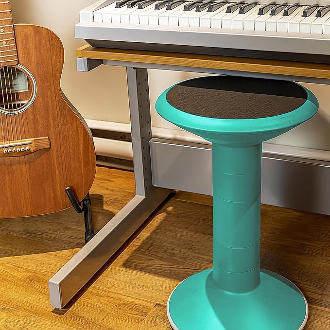 Storex Active Tilt Stool – Ergonomic Seating for Flexible Office Space and Standing Desks, Adjustable 12-24 Inch Height, Teal (00325U01C) - Image 14