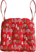 vctops Christmas U-Shaped Chair Cushions with Ties (Pattern B,16"x16") | Soft Comfortable Linen Textured Chair Pads Non Slip Seat Cushions for Indoor Dining Room and Kitchen Chairs by vctops