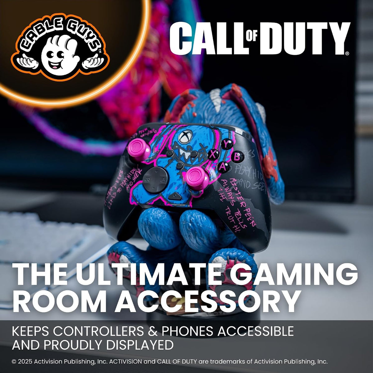 Cable Guys Call of Duty Mr Peeks Controller Holder & Phone Stand - Gaming Setup Accessories for Desk and Game Room, Controller Stand Compatible with Xbox, PlayStation & Most Standard Game Controllers - Image 2