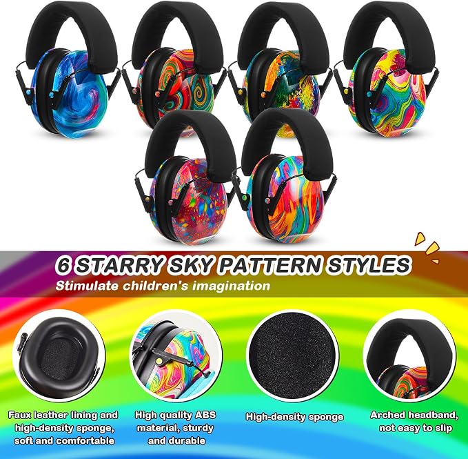 12 Pcs Kids Noise Cancelling Headphones Ear Muffs Colorful Style | Ear Protection for Kids Adults 27dB Noise Reduction Hearing Earmuff for Autism Sensory Relief Concerts Fireworks Studying - Image 7
