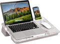 LAPGEAR Elevation Lap Desk – White Marble, Fits 15.6” Laptops by LapGear