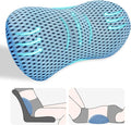 kasney Lumbar Support Pillow for Office Chair, Back Support Pillow, Blue | Memory Foam Lumbar Pillow for Low Back Pain Relief, Ergonomic Streamline Car Seat, Office Chair, Recliner and Bed by kasney