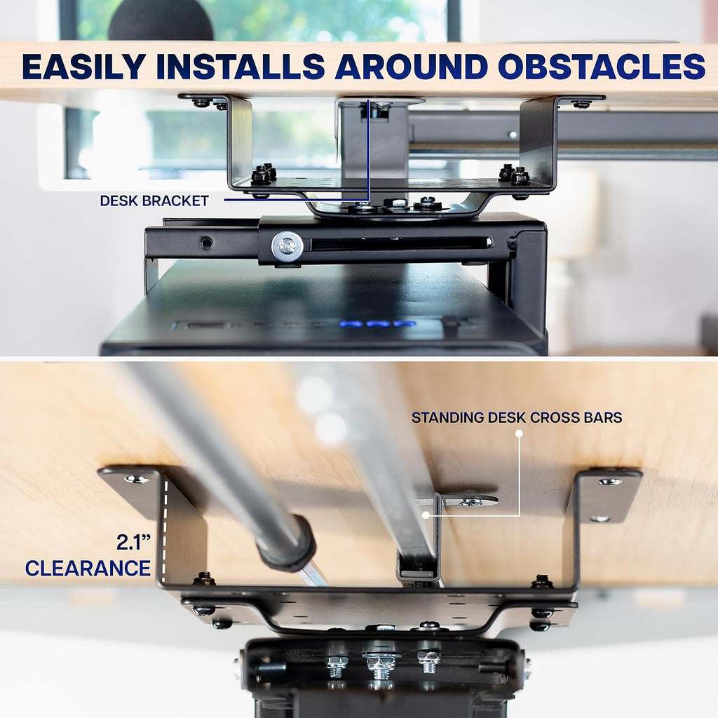 VIVO Black Under Desk and Wall Office PC Mount, MOUNT-PC01-SB - Image 5