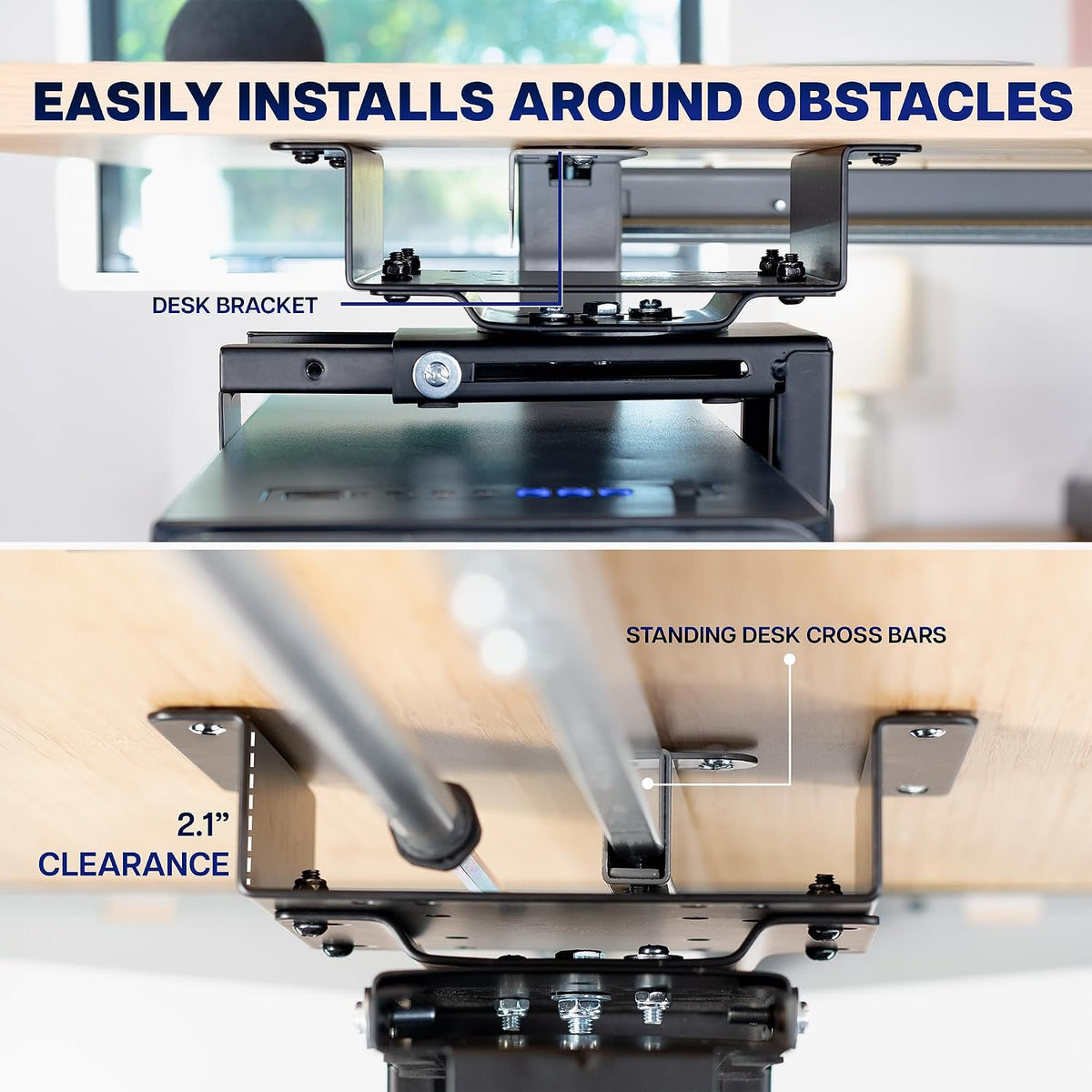 VIVO Black Under Desk and Wall Office PC Mount, MOUNT-PC01-SB - Image 5