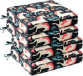 UNIKOME Outdoor Chair Cushions Set of 4, Water Resistant Patio Seat Cushions with Ties for Outdoor Furniture, High-Density Foam, UV & Fade Resistant, Piped Edge – 24" x 24" x 4", Unicorn by UNIKOME