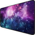 Gaming Mouse Pad with Stitched Edges (35.4X15.7In) Waterproof Desk Pad by Hsmienk