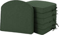 Outdoor Chair Cushions D Shaped, Set of 6, 17 x 16 in, Olive Green | Water Resistant, Fade Resistant, Patio Furniture Seat Chair Pads Replacement with Ties, Non-Slip Bottom, Removable Cover by Unknown