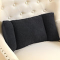 Queekay Fleece Lumbar Support Pillow 3 Section Back Pillow Office Chair for Back Support Comfortable Lumbar Cushion for Car Seat Pain Relief Sofa Rest(Black) by Queekay