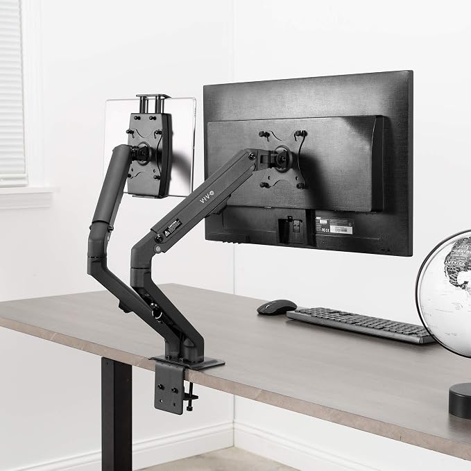 VIVO Universal VESA Mount Adapter for Tablets, 2-in-1 Laptops, & 15.6 inch Portable Monitors, Max VESA 100x100, Adjustable Laptop Holder, Black, MOUNT-UVM02 - Image 9