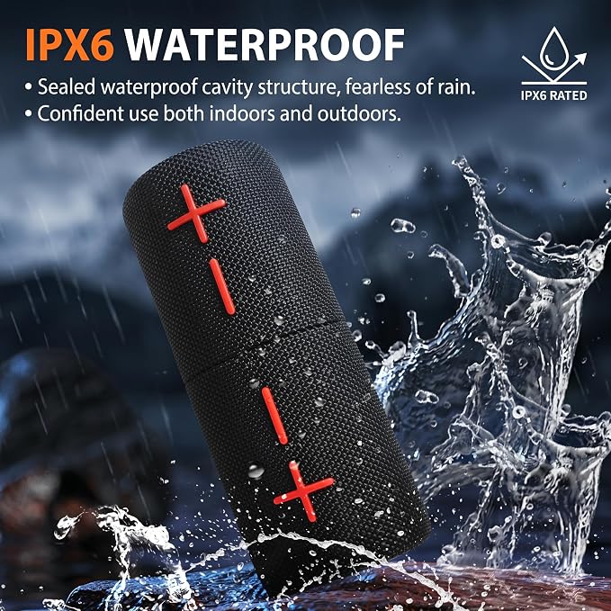 2 in 1 Magnetic Dual Splittable Bluetooth Speaker, IPX6 Waterproof Split Portable Wireless Speaker with 20W Loud Stereo Sound, Bluetooth V5.3, 24H Playtime, Multiple pairing for Home,Outdoor or Travel - Image 5