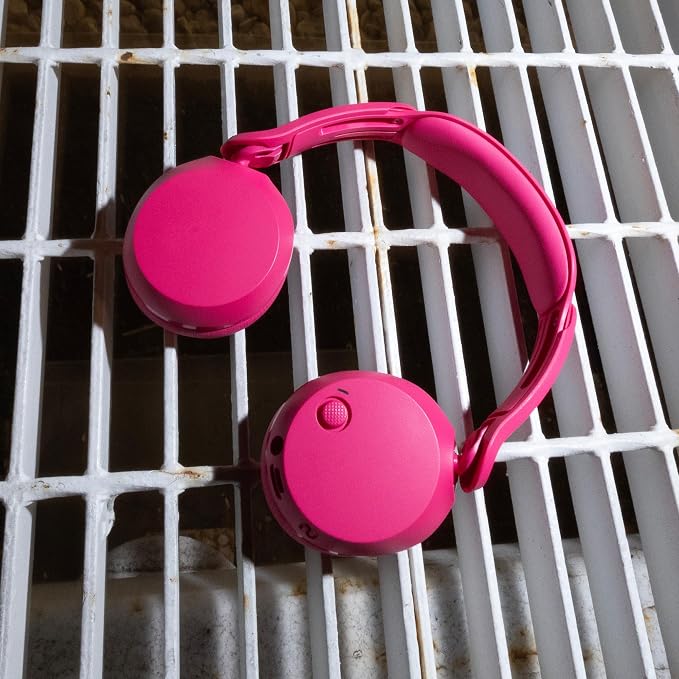 Skullcandy Icon 180 Wireless On-Ear Bluetooth Headphones - Crazy Pink | 50 Hours Battery, Lightweight and Travel Ready, Secure Fit, Sweat and Water Resistant, Microphone iPhone Android, Foldable - Image 7