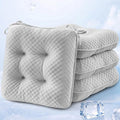 BETU Cooling Chair Cushions Set of 4, 3.5” Thick Seat Cushions, Breathable Comfort Fabric Chair Pads with Non Slip Bottom & Ties, Soft Support Cushion for Kitchen, Office, Patio,15.5"X15.5"X3.5"Gray by BETU