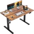 Agilestic Electric Height Adjustable Standing Desk, 48 Inch, Rustic Brown | Smooth Height Adjustment, Memory Presets, Hooks, Stable Steel Frame,154 lbs Capacity, Easy Assembly, Splice Board by Agilestic