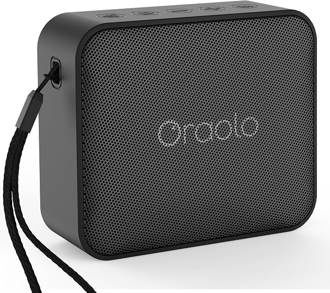 Oraolo Bluetooth Speaker, IPX7 Waterproof Portable with Stereo Sound, Bluetooth 5.4, TWS Pairing, Support AUX/TF Card, Small Wireless Speaker for Home, Shower, Outdoors, Travel, Black by Oraolo