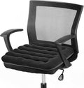 BUYUE Good Support Office Chair Cushion Padded, Soft Velvet Comfortable Non-Slip Seat Cushion for Computer Desk Kitchen Chair (1 Count, Black) by BUYUE