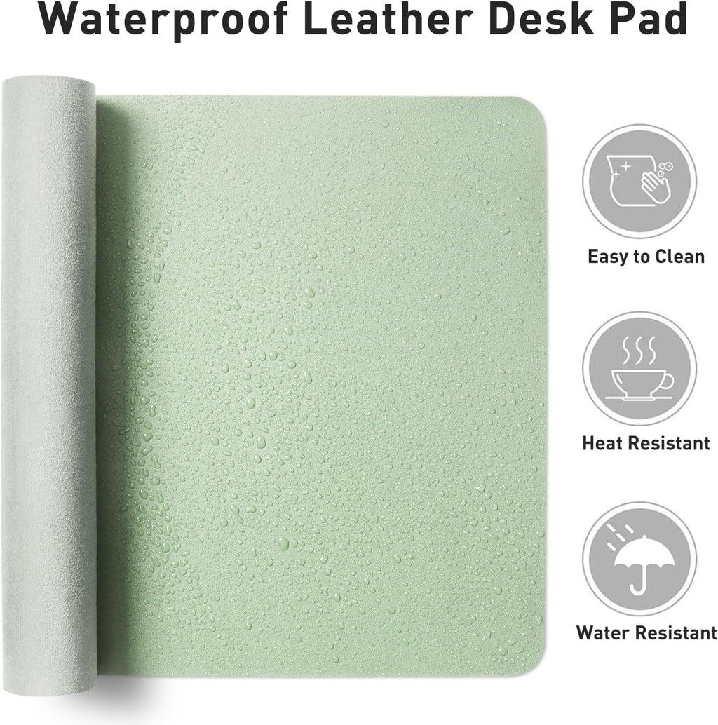 Aothia Faux Leather Desk Mat – Large Mouse Pad, Non-Slip PU Leather Blotter, Waterproof Writing Surface for Office and Home (Aqua, 47.2" x 23.6") - Image 7