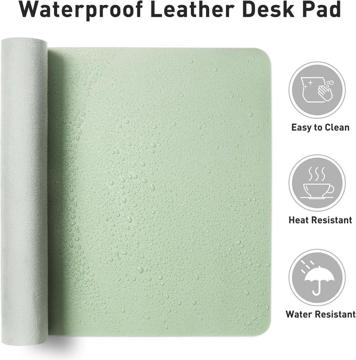 Aothia Faux Leather Desk Mat – Large Mouse Pad, Non-Slip PU Leather Blotter, Waterproof Writing Surface for Office and Home (Aqua, 47.2" x 23.6") - Image 7