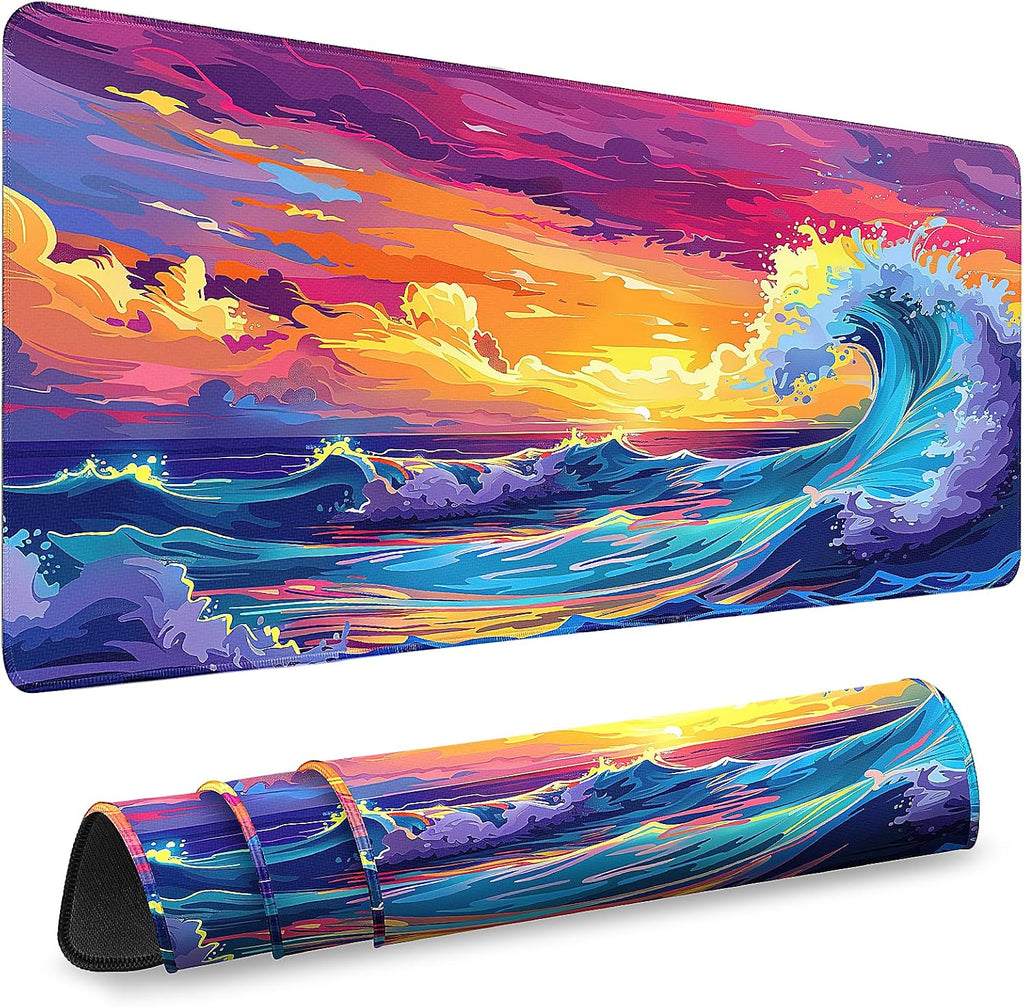Gaming Mouse Pad, Desk Mat for Keyboard and Mouse, Large Mouse Pad for Desk, Computer Mousepad by OFFIJOY