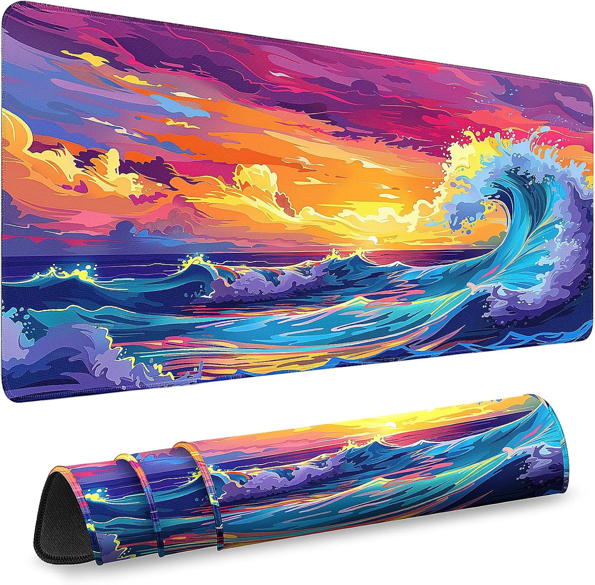 Gaming Mouse Pad, Desk Mat for Keyboard and Mouse, Large Mouse Pad for Desk, Computer Mousepad by OFFIJOY