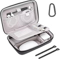 MOSISO Electronic Organizer Travel Case Compatible with MacBook Power Adapter, Compatible with Magic Mouse & Pencil, SD Card, USB Flash Disk with 4 Modular Insert & 2 Cable Tie & Snap Hook, Black by MOSISO
