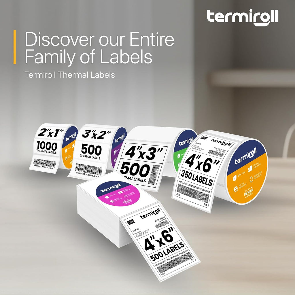 4x6 Thermal Labels 500 Fanfold - Rollo Zebra MUNBYN, Strong Adhesive - Image 8